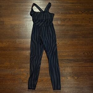 Diane Von Furstenberg Black Striped Jumpsuit